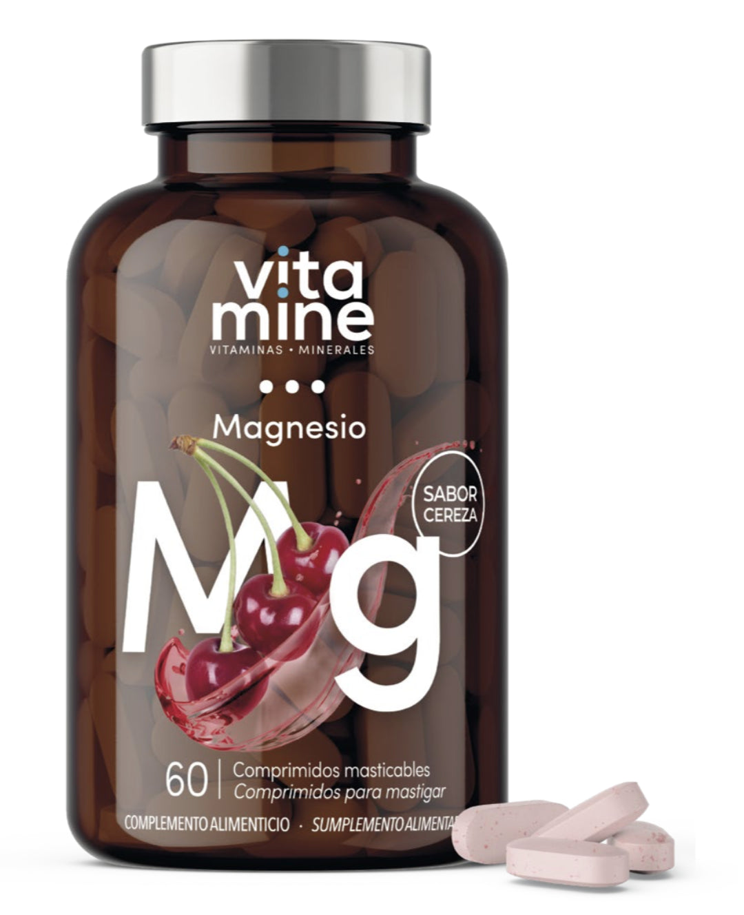 Vitamine Magnesio Herbora 60 comprimidos masticables sabor cereza