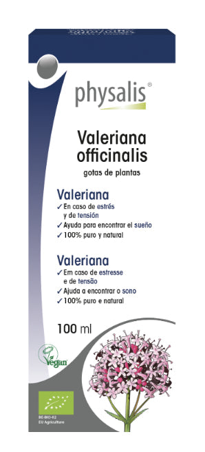 Tintura de Valeriana Physalis 100 ml Relajante Natural para Sueño