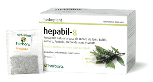 Herboplant Hepabil-8 Infusión Hepática con 20 Filtros Herbora