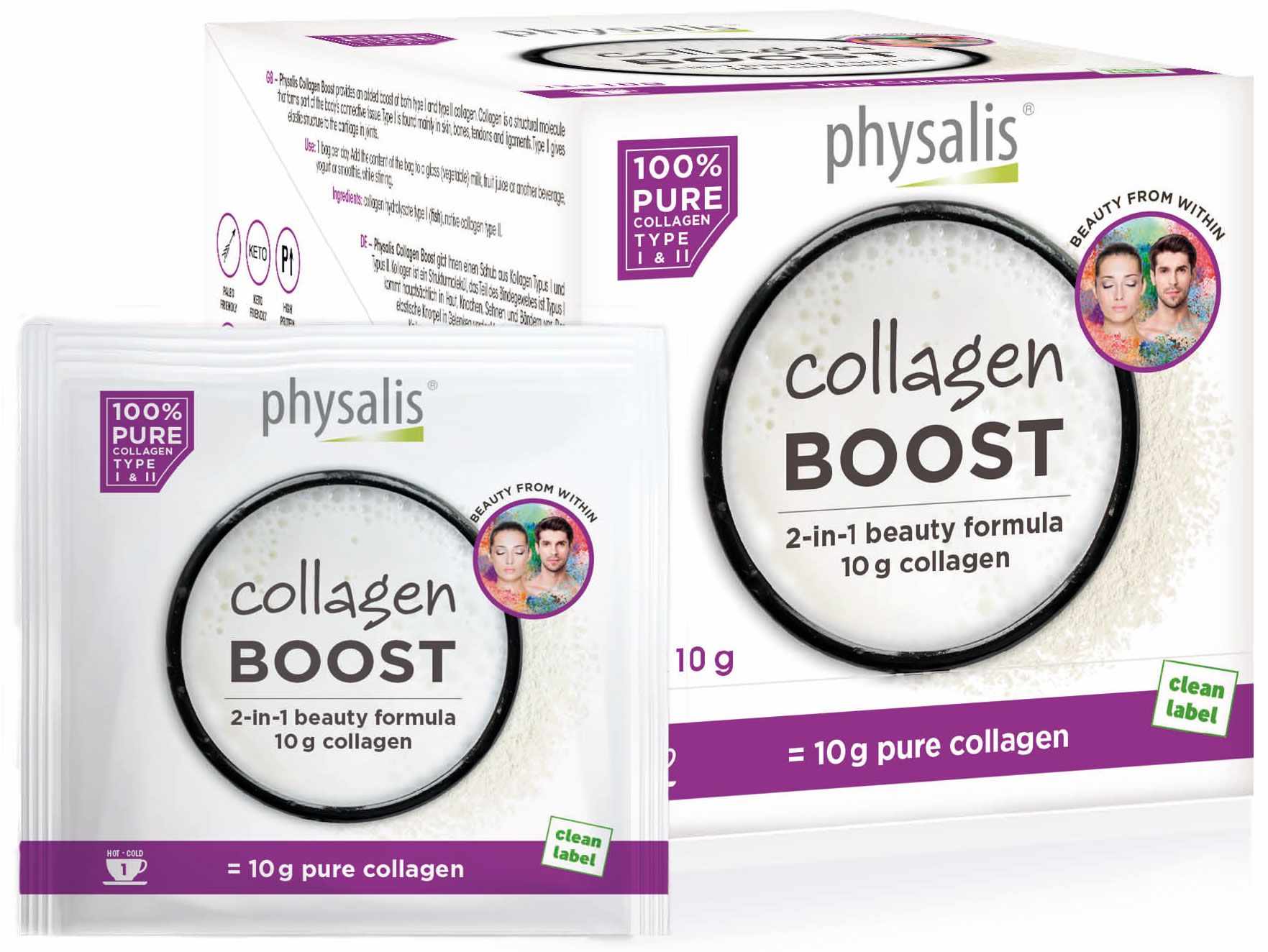 Colágeno Boost Physalis 12 sobres tipo I y II