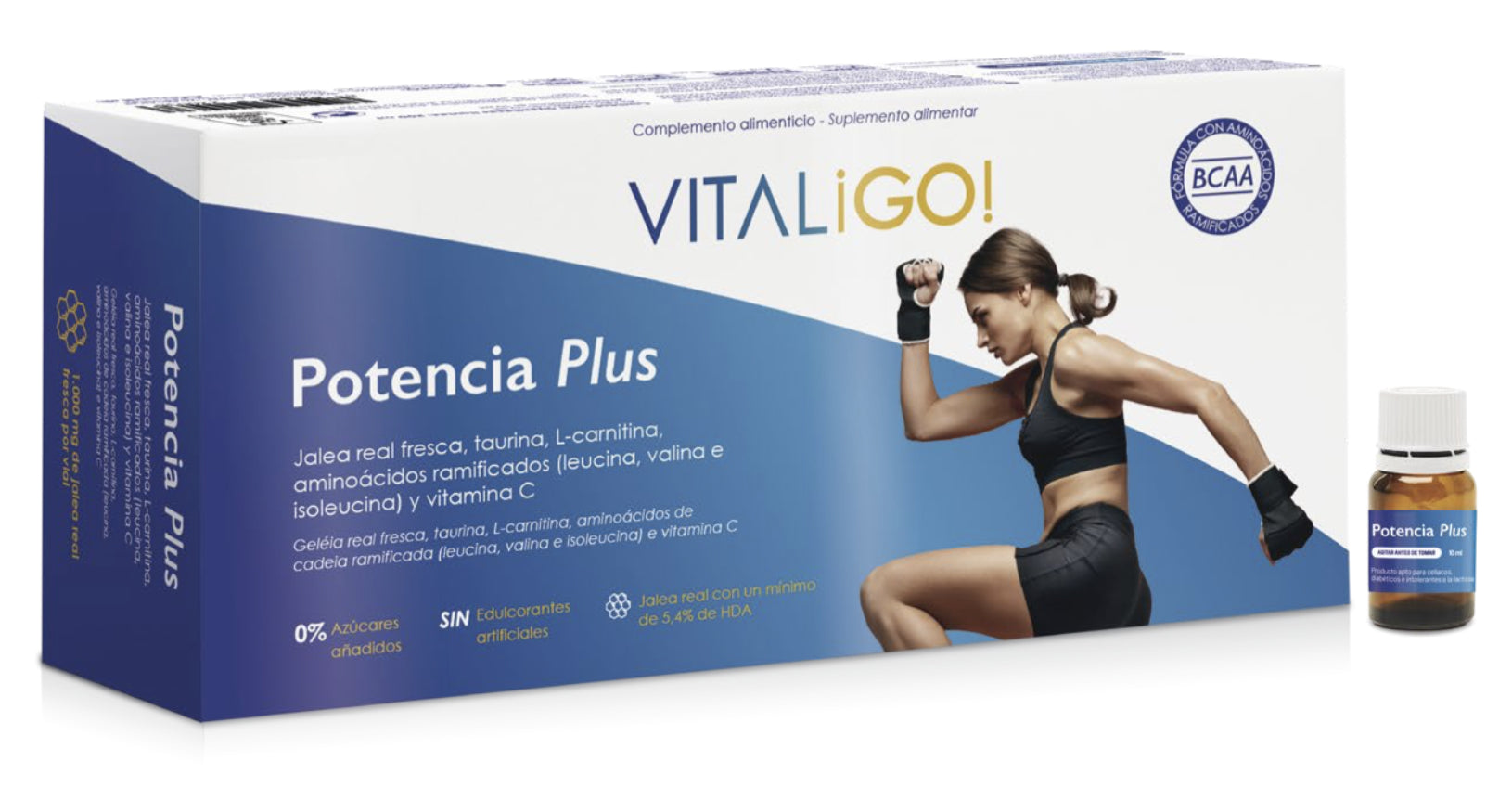 Potencia Plus Herbora 20 Viales de Jalea Real Energizante