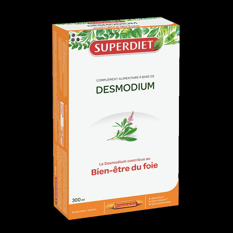 Desmodium Superdiet 20 ampollas 10ml – Detox hepático natural