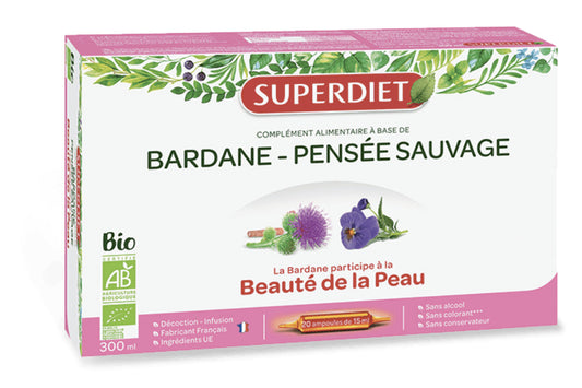 Bardana y Pensamiento Salvaje BIO – 20 Ampollas Superdiet