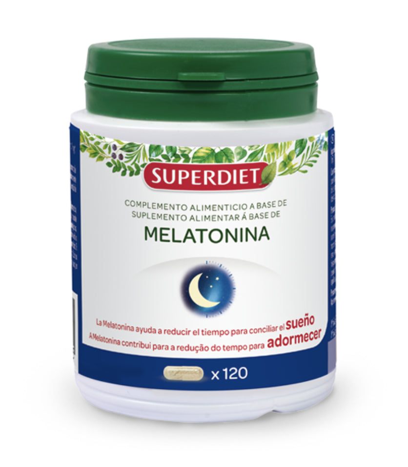 Melatonina Superdiet 120 Cápsulas para Sueño Profundo y Sin Jetlag