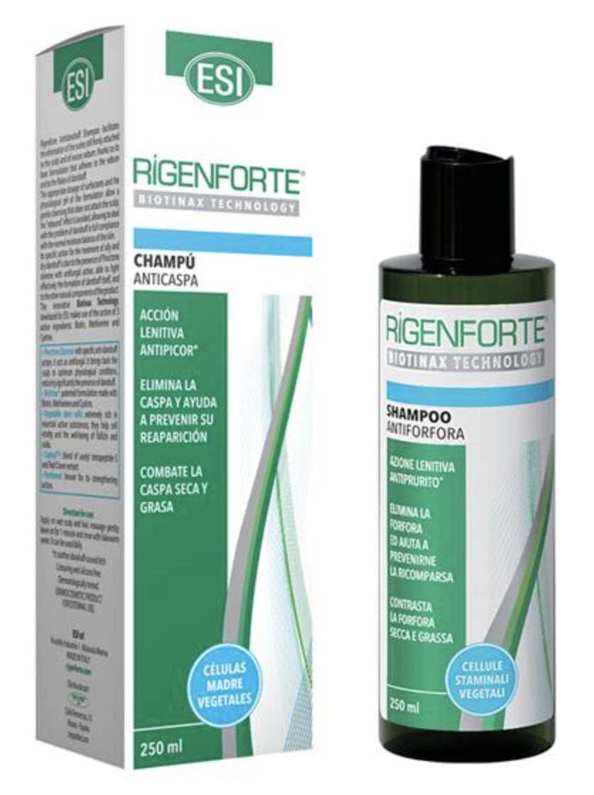 Rigenforte Champú Anticaspa ESI 250 ml con Biotinax y Piroctona