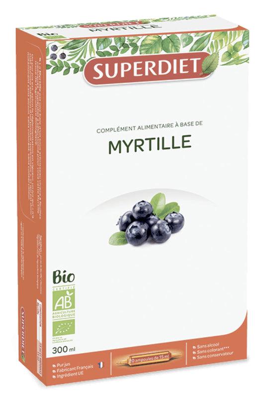 Suplemento de Arándano Negro BIO Superdiet 20 Ampollas Antioxidantes