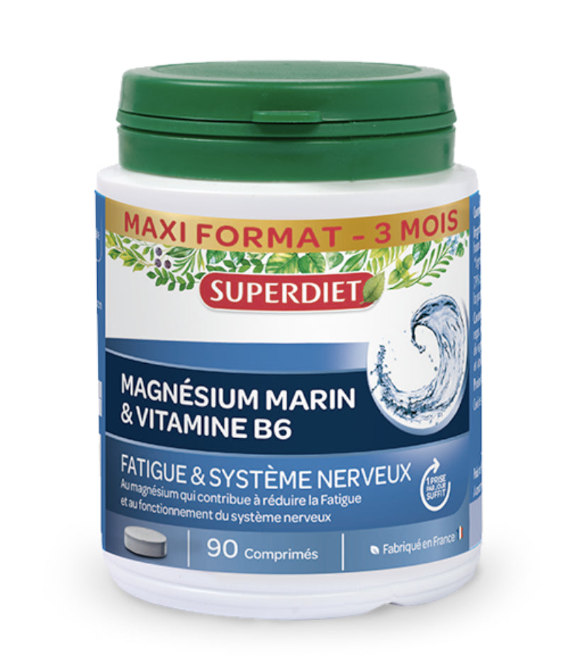 Magnesio Marino Superdiet con Vitamina B6: Reduce Cansancio y Apoya Nervios