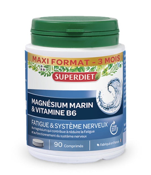 Magnesio Marino Superdiet con Vitamina B6: Reduce Cansancio y Apoya Nervios