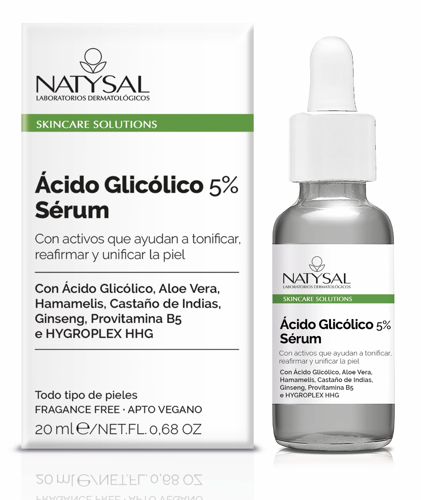 Sérum Ácido Glicólico 5% Natysal 20 ml Hidratación Profunda