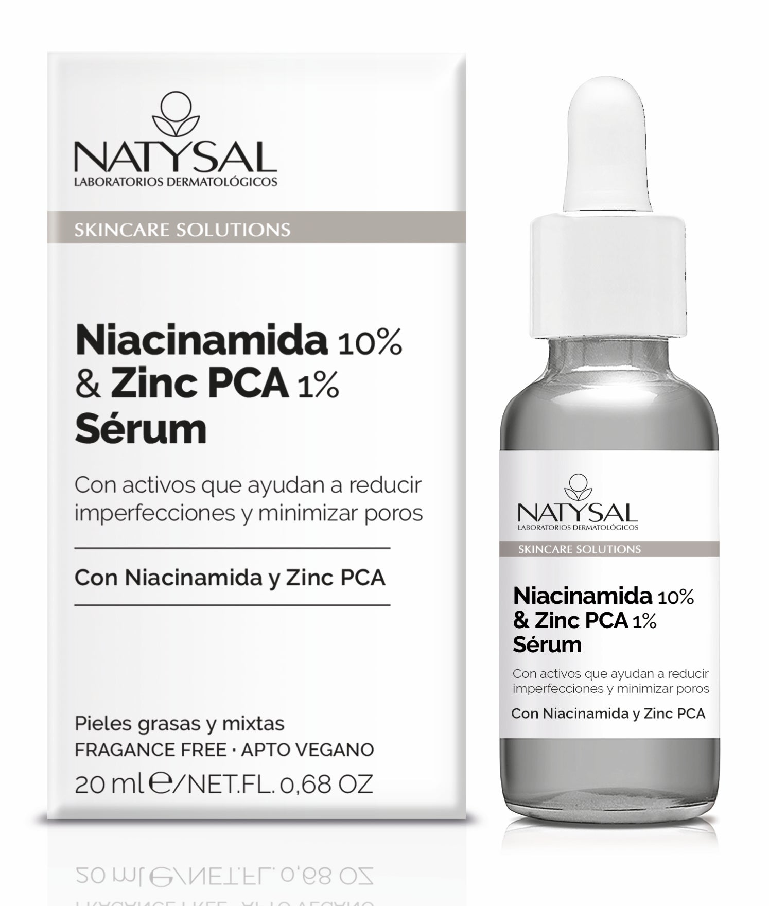 Serum Niacinamida y Zinc PCA Natysal 20 ml – Hidratación y Control Seborregulador