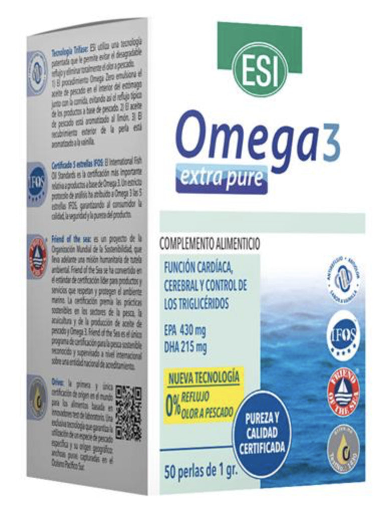 Omega 3 Extra Pure ESI – 50 perlas EPA 430 mg DHA