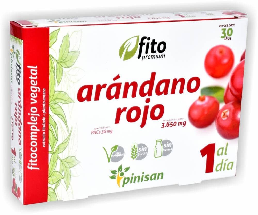 Suplemento de Arándano Rojo FitoPremium Pinisan 30 Cápsulas para Cistitis