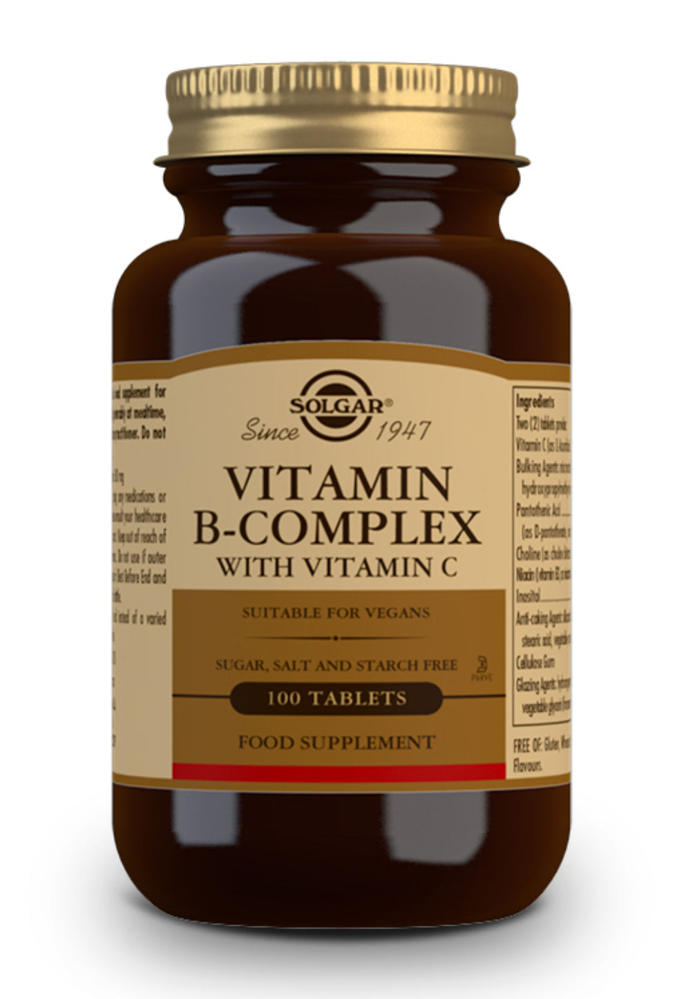 Complejo B + Vitamina C Solgar 100 comprimidos alta absorción