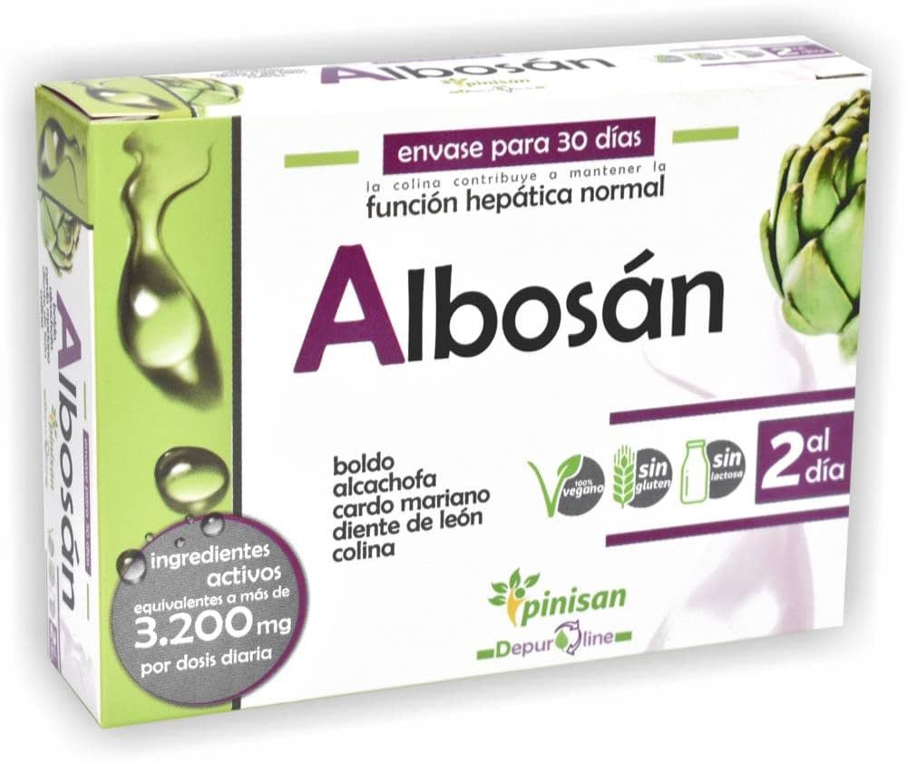 Albosan Cápsulas Detox Hepáticas Pinisan 60 Unidades Suplemento Natural