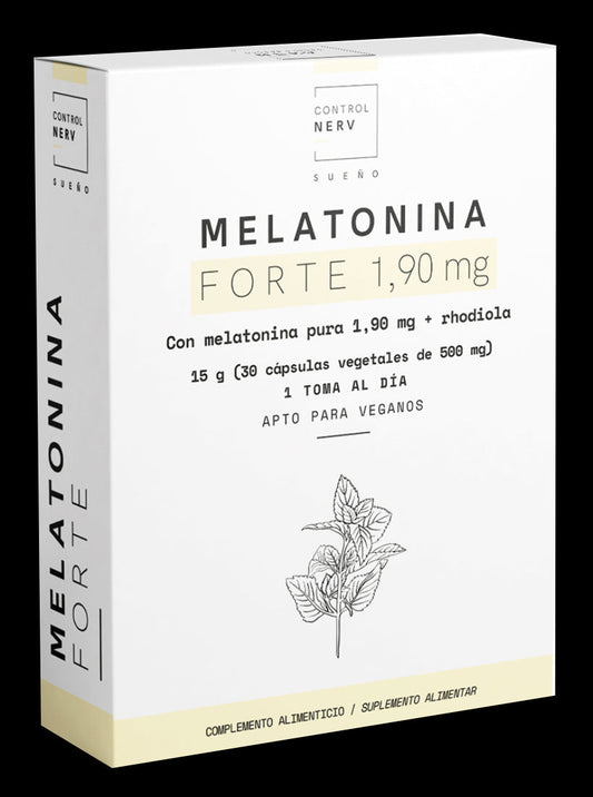 Melatonina Forte 1,90 mg con Rhodiola – 30 Cápsulas