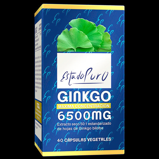 Suplemento Ginkgo Biloba 6500 mg Tongil - 40 cápsulas veganas