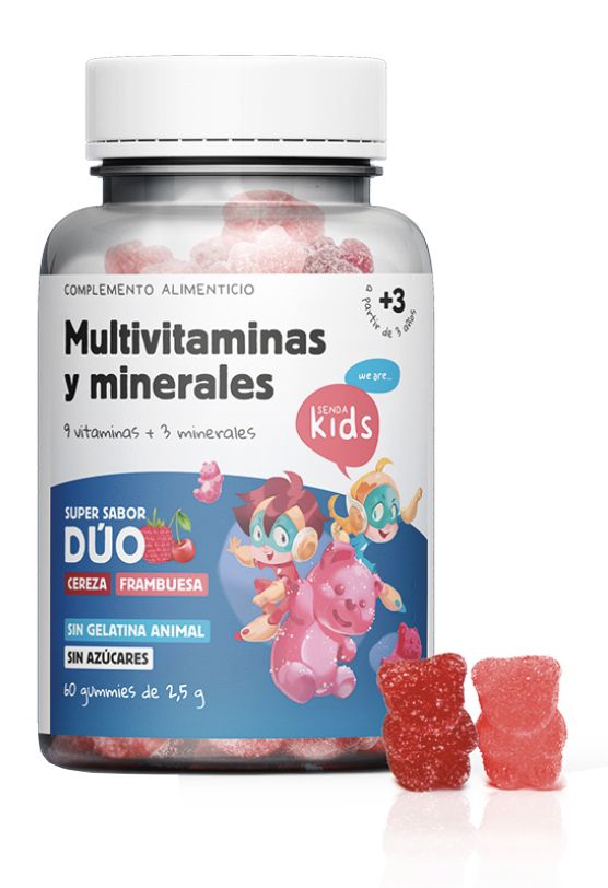 Multivitaminas y Minerales Herbora 60 Gominolas para Niños Crecimiento Saludable
