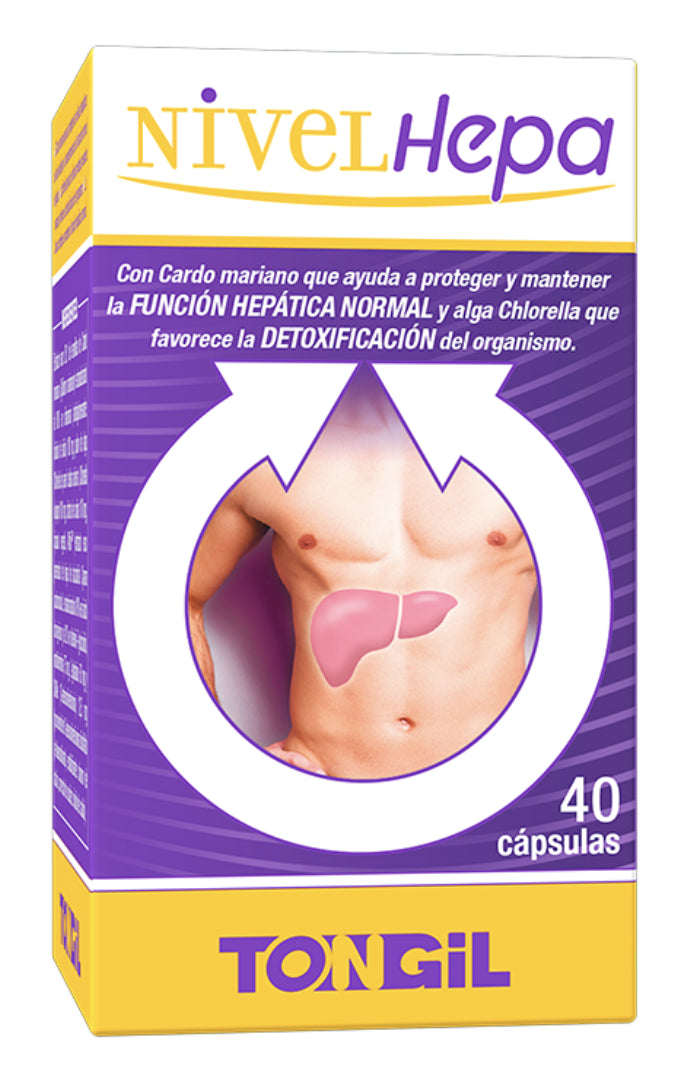 Suplemento Hepático NivelHepa Tongil 40 Cápsulas Veganas Detoxificación Natural