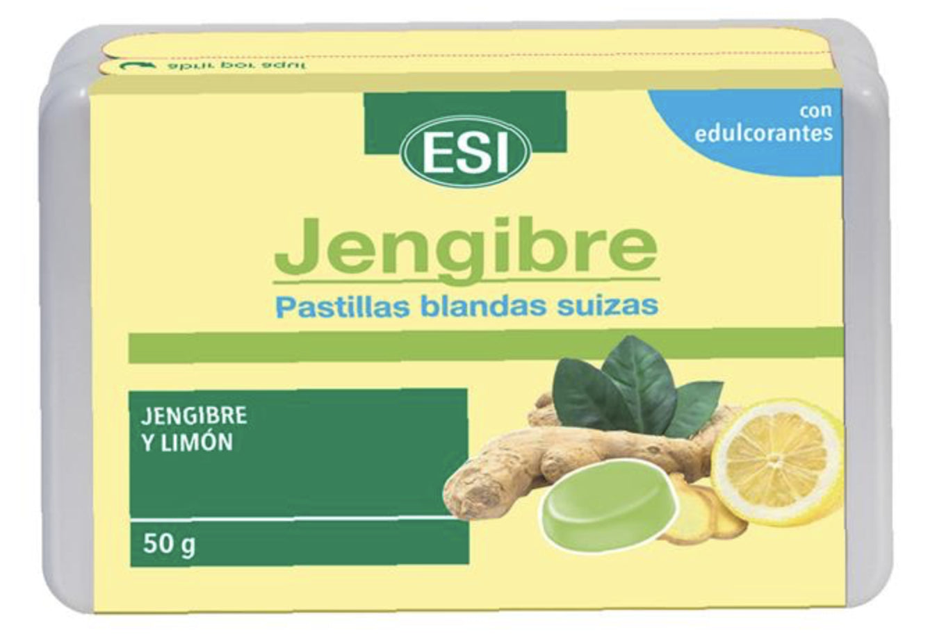 Pastillas Blandas Suizas de Jengibre y Limón 50g para garganta