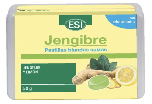 Pastillas Blandas Suizas de Jengibre y Limón 50g para garganta