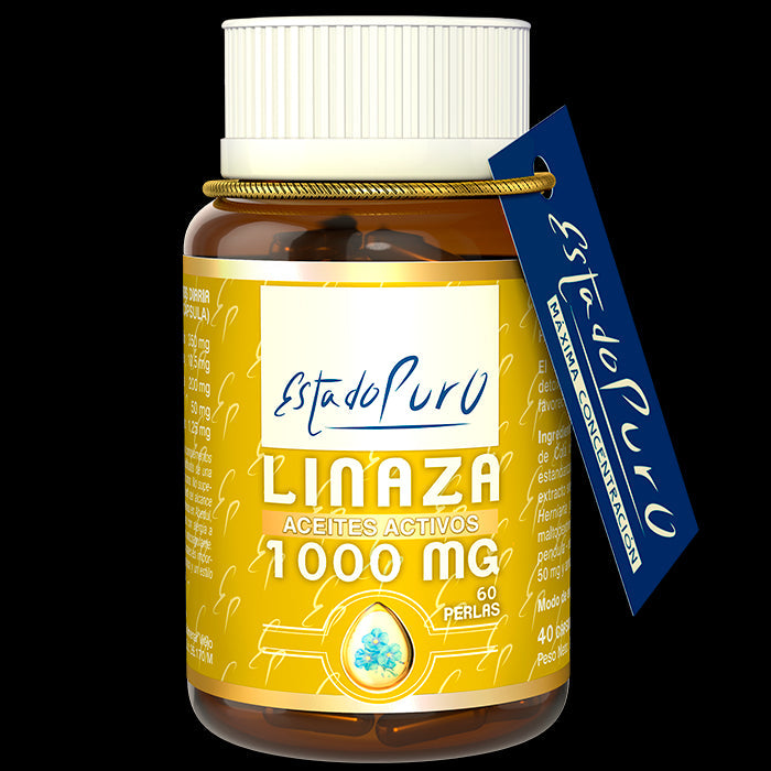 Linaza en perlas 1000 mg Omega‑3 Premium 60 cápsulas