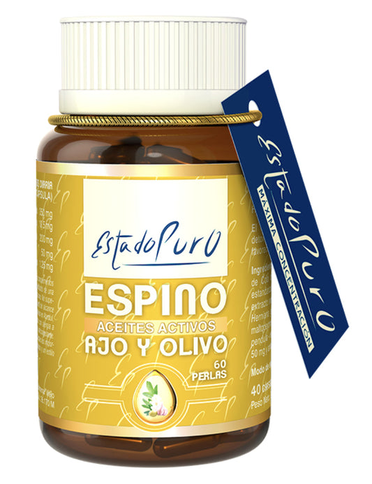 Aceite de Espino Blanco, Ajo y Olivo – 60 perlas