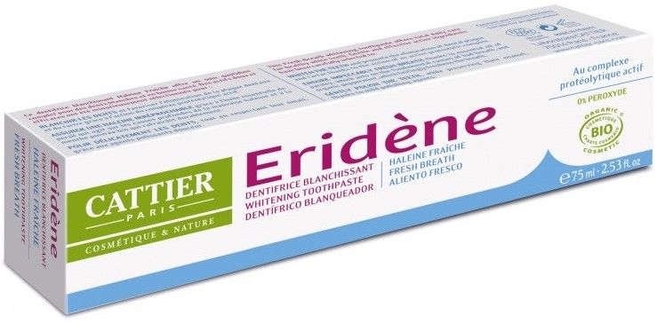 Dentífrico Eridene Aliento Fresco Cattier 75ml Blanco y Refrescante