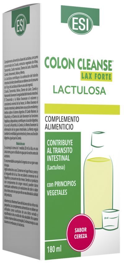 Lax Forte Lactulosa Colon Cleanse 180ml ESI Sabor Cereza