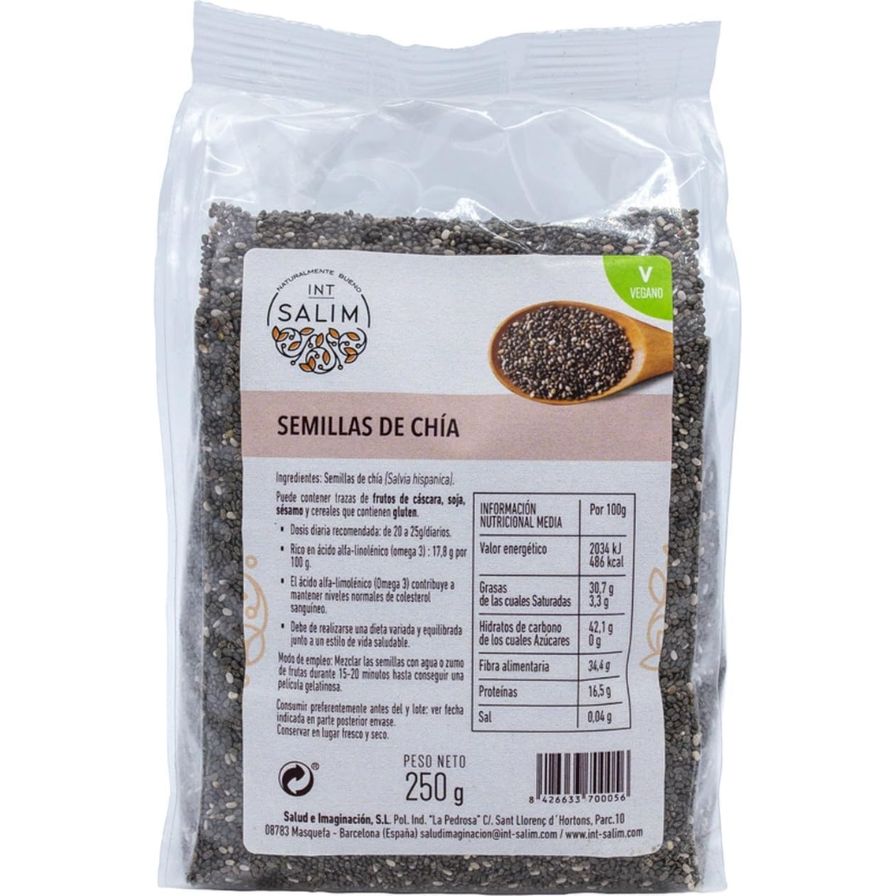 Semillas de Chia Vegan 250g Int-Salim
