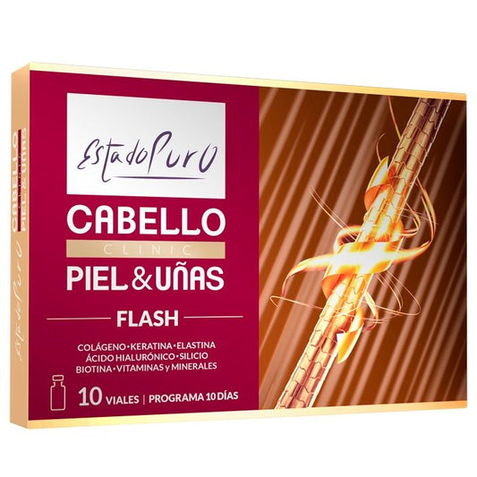 Suplemento Flash Cabello, Piel y Uñas Tongil 10 Viales