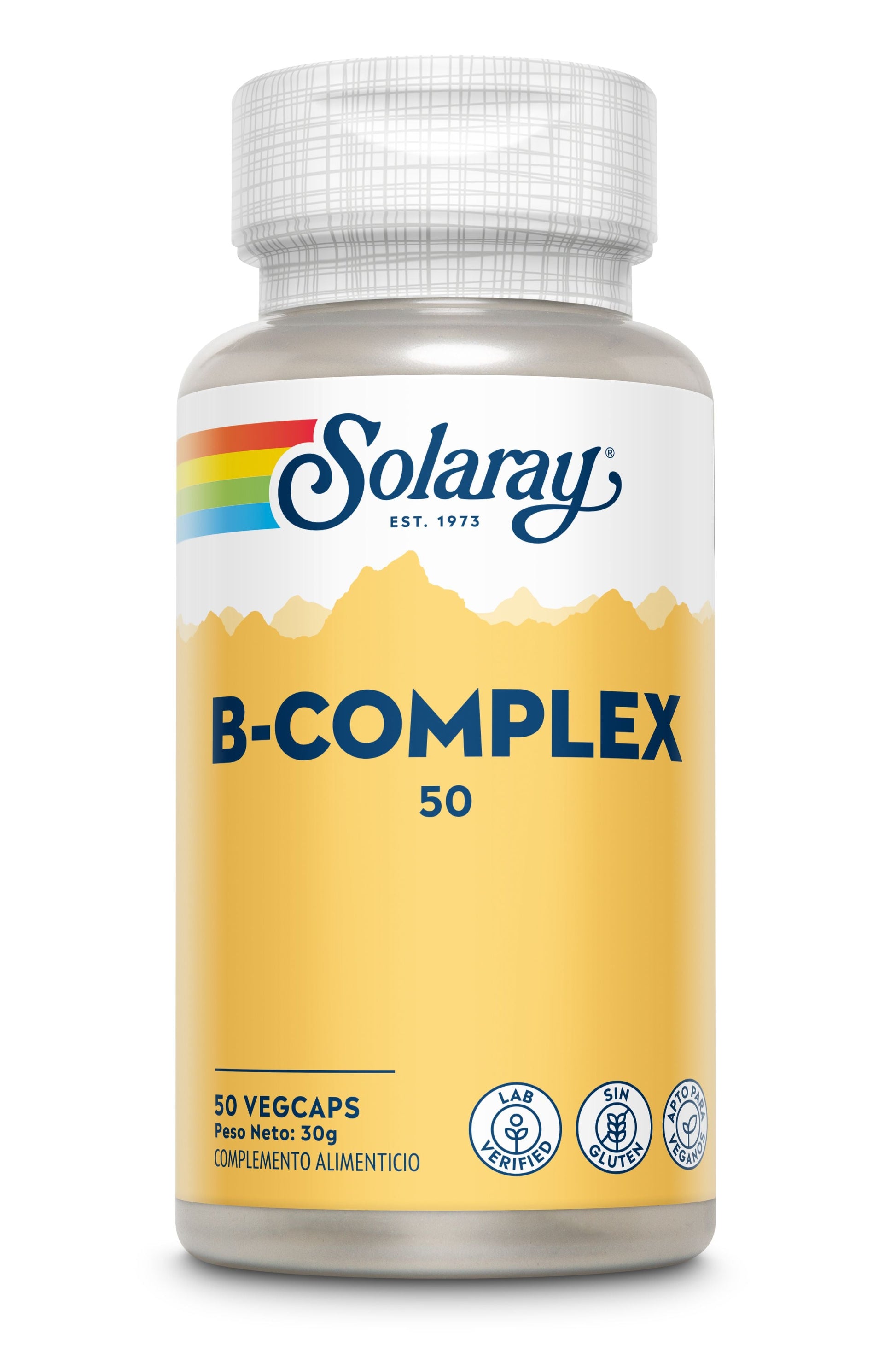 Complejo B 50 Cápsulas Vegetales Solaray – Energía y Vitalidad