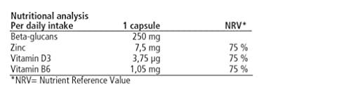 Vitae ImmunoVita 15 cápsulas | Betaglucanos de levadura, vitamina D3, vitamina B6 y zinc | Activar las defensas | Fortalecer el sistema inmunitario