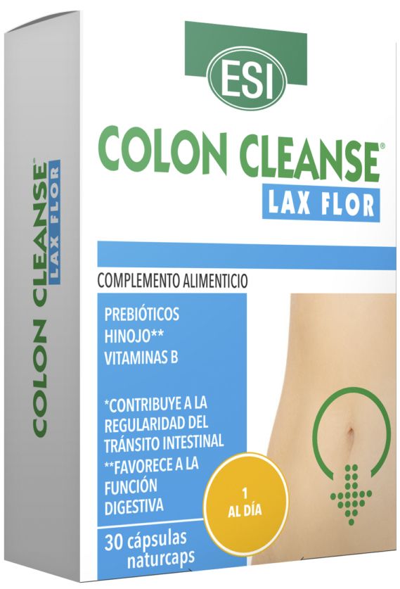 Suplemento de Fibra Prebiótica Colon Cleanse Lax Flor 30 Cápsulas
