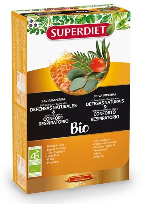 Savia Imperial BIO Superdiet 20 ampollas para salud respiratoria