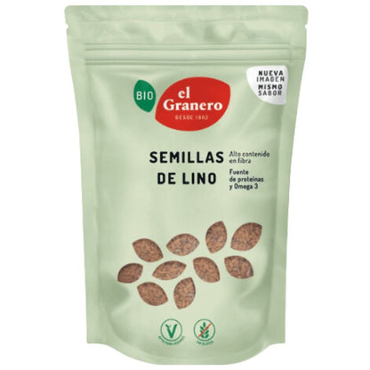 Semillas de Lino Dorado SinGluten Bio 500g El Granero Integral