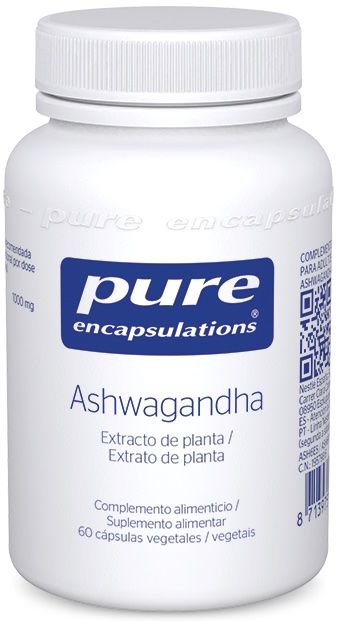 Ashwagandha pura Pure Encapsulations 60 cápsulas vegetales adaptógeno