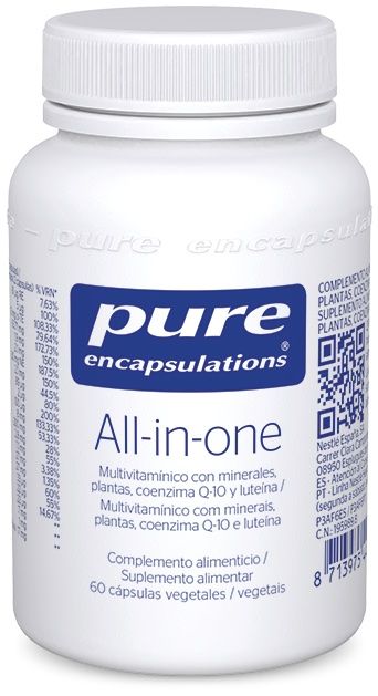 Multivitamínico All-in-One Pure Encapsulations 60 cápsulas vegetales con Q10