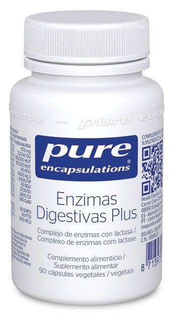 Enzimas Digestivas Plus de Pure Encapsulations 90 Cápsulas Veganas