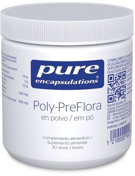 Polvo Digestivo Poly PreFlora Pure Encapsulations 138g Fibra y Polifenoles