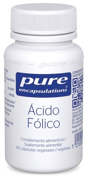Ácido Fólico Pure Encapsulations 800 µg – 60 Cápsulas Vegetales