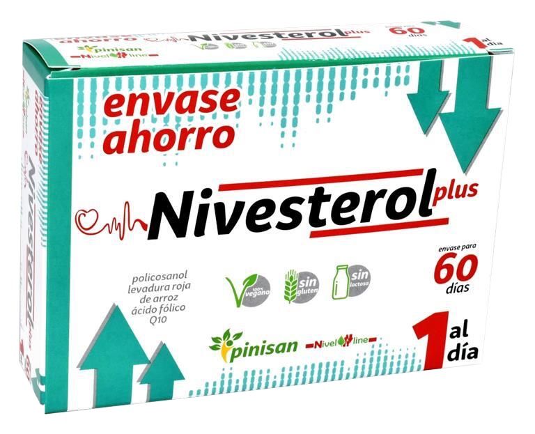 Nivesterol Plus Pinisan 60 cápsulas veganas para reducir colesterol