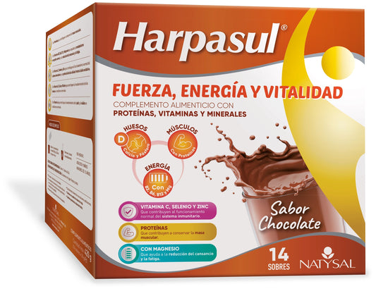 Batido Harpasul Fuerza y Vitalidad Sabor Chocolate 14 Sobres