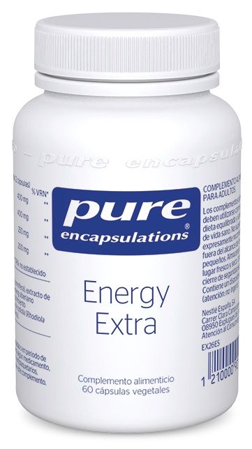 Energy Extra de Pure Encapsulations: suplemento energético 60 cápsulas