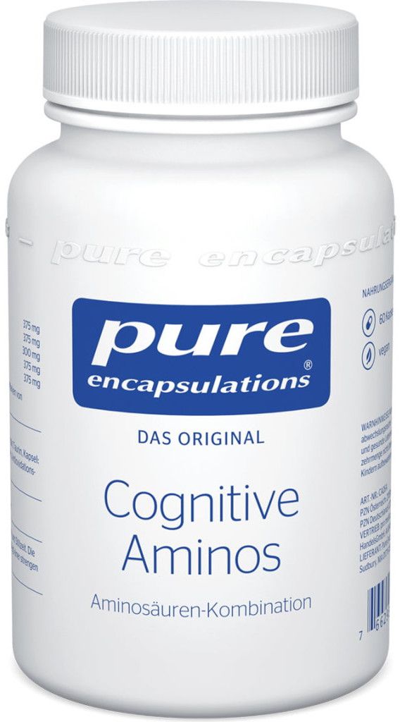 Cognitive Aminos Pure Encapsulations 60 Cápsulas Veganas para Mente