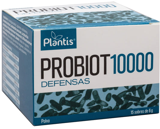 Probiótico 10000 Defensas Plantis - 15 Sobres de Salud Intestinal
