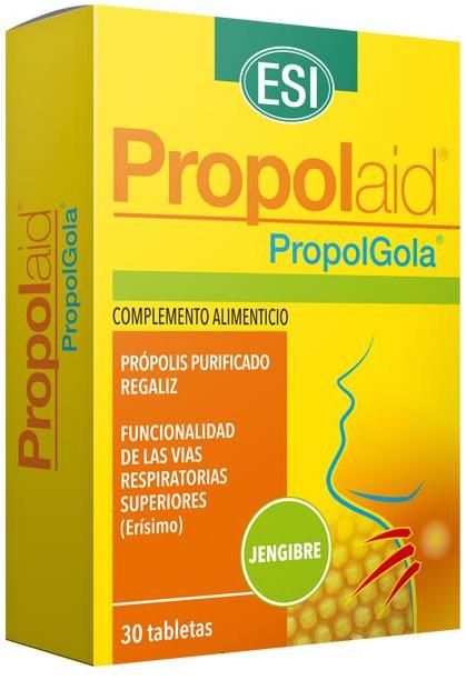 Propolaid Propolgola Jengibre ESI 30 tabletas antiinflamatorias para garganta