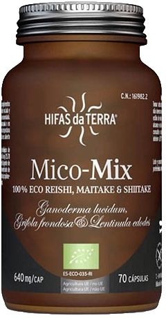 Mico-Mix Hongos Medicinales Reishi, Maitake y Shiitake 70 cápsulas