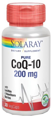 Coenzima Q10 Solaray 200 mg – 30 Cápsulas Antioxidantes
