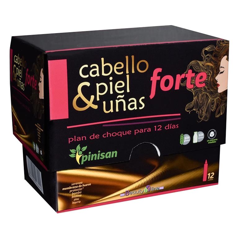 Suplemento Forte Cabello, Piel y Uñas Pinisan 12 Viales