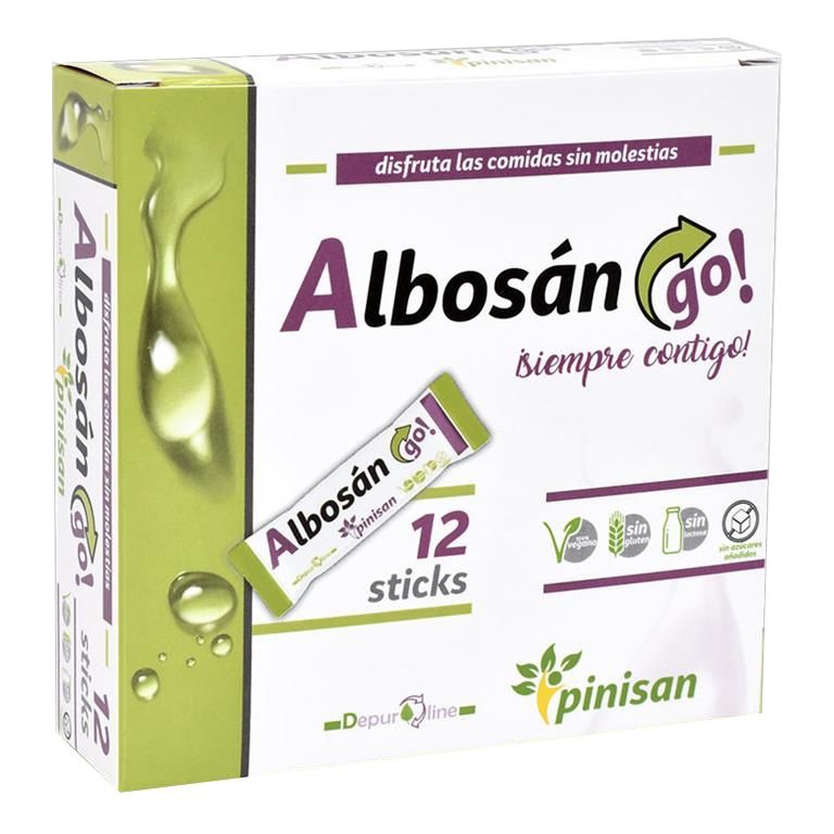 Albosán Go! Jarabe Detox de 12 Sticks con Ingredientes Naturales